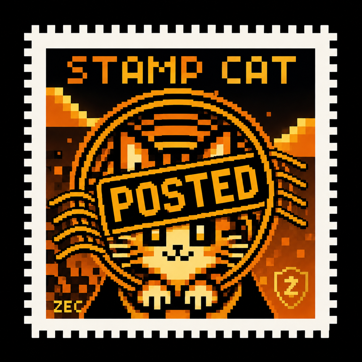 Stamp Cat stamp with a POSTED cancellation mark